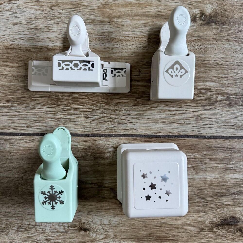 Martha Stewart Paper Punch Edge Corner LOT Crafting Linked Stars Snowflake - Picture 1 of 9